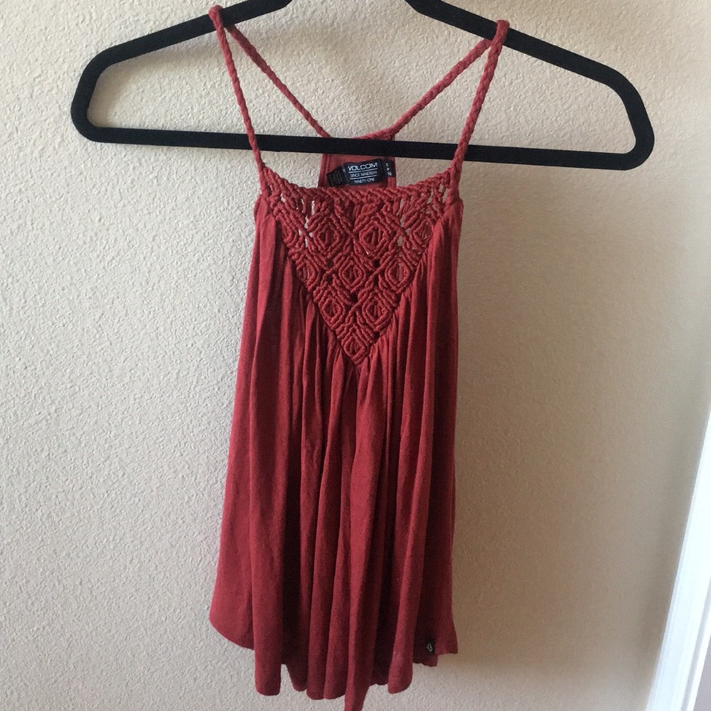Red Volcom top